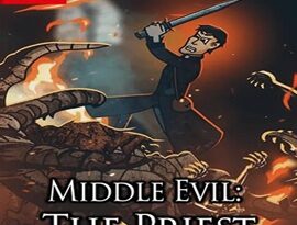 Middle Evil: The Priest 2026 showing a young priest fighting enemies in a dark medieval village.