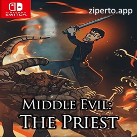 Middle Evil: The Priest 2026 showing a young priest fighting enemies in a dark medieval village.