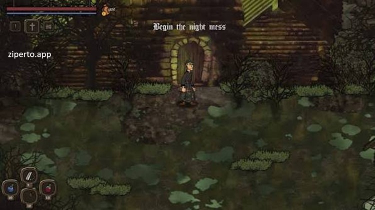 Middle Evil: The Priest 2026 showing a young priest fighting enemies in a dark medieval village.