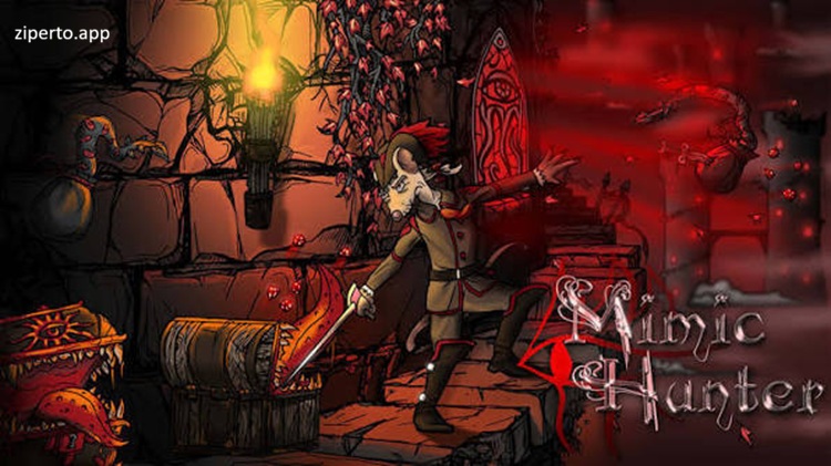 Mimic Hunter 2026 puzzle platformer with sword combat, cylindrical towers and dangerous Mimics.