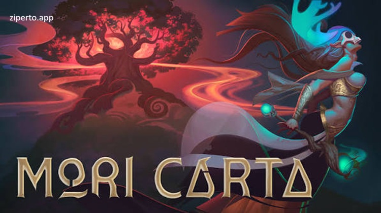 Mori Carta 2026 deckbuilding roguelike with colorful characters, cards and fantasy encounters.