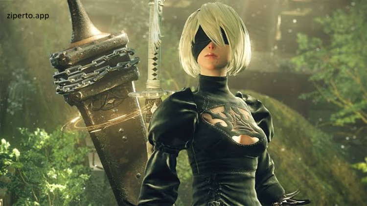NieR:Automata The End of YoRHa Edition 2026 featuring 2B, android combat and a ruined post-apocalyptic world.