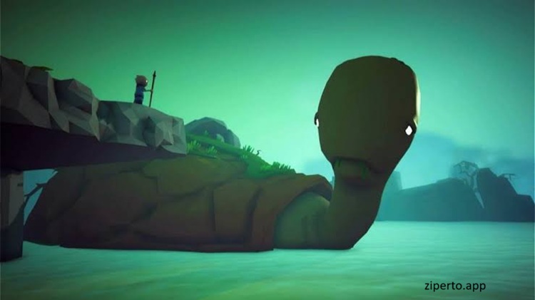 OMNO 2026 showing a lone traveler exploring a colorful ancient world.