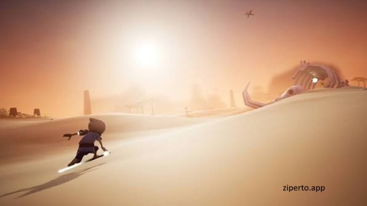 OMNO 2026 showing a lone traveler exploring a colorful ancient world.