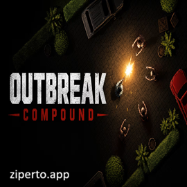 Outbreak Compound 2026 featuring zombie hordes, explosives and top-down survival combat.