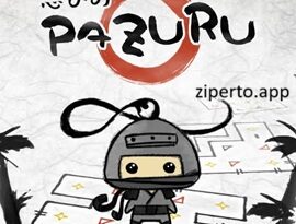 Pazuru 2026 ensure ball navigating obstacles and collecting stars across a colorful puzzle stage.
