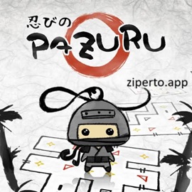 Pazuru 2026 ensure ball navigating obstacles and collecting stars across a colorful puzzle stage.