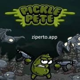 Pickle Pete 2026 featuring a battle-ready pickle, enemy waves and colorful roguelite combat.