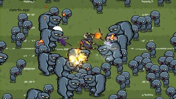 Pickle Pete 2026 featuring a battle-ready pickle, enemy waves and colorful roguelite combat.