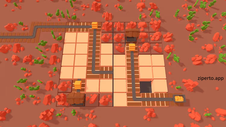 Rail Trail 2026 featuring railway tracks, puzzle layouts and track placement.