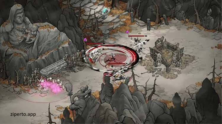 Realm of Ink 2026 action roguelite featuring Red, ink magic and Chinese-inspired fantasy landscapes.