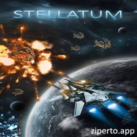 STELLATUM 2026 fighting enemy ships with rockets across a futuristic space battlefield.