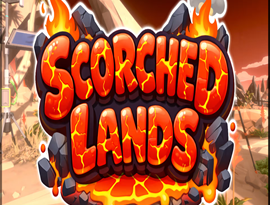 Scorched Lands 2026 desert exploration with volcanic ruins, alien flora and a crimson sky.