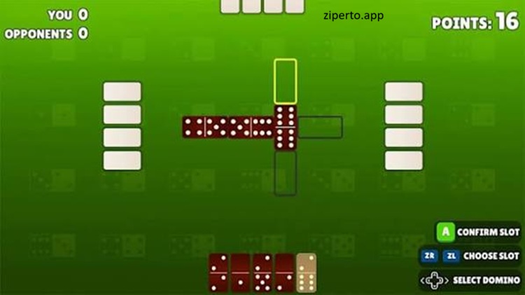 Simple Dominoes 2026 gameplay with domino tiles arranged for a strategic board game match.