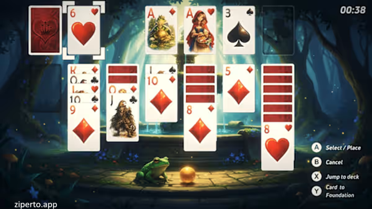 Solitaire Legends – Fables and Fairytales 2026 featuring classic solitaire cards with fairytale artwork.