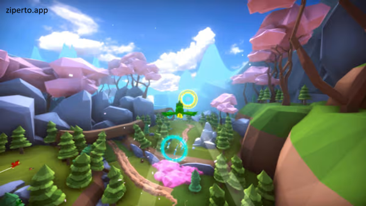 Sora – Songs of the Stone 2026 parrot flying through ancient stone landscapes.