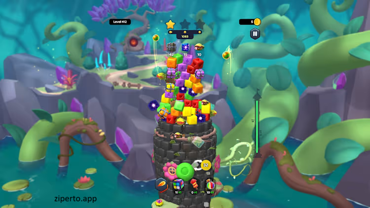 Spire Blast 2026 features colorful physics-based tower destruction puzzle gameplay.