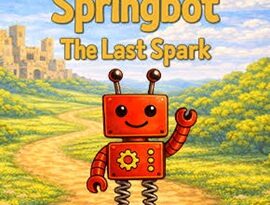 Springbot: The Last Spark 2026 featuring spring-powered movement, enemies and colorful levels.