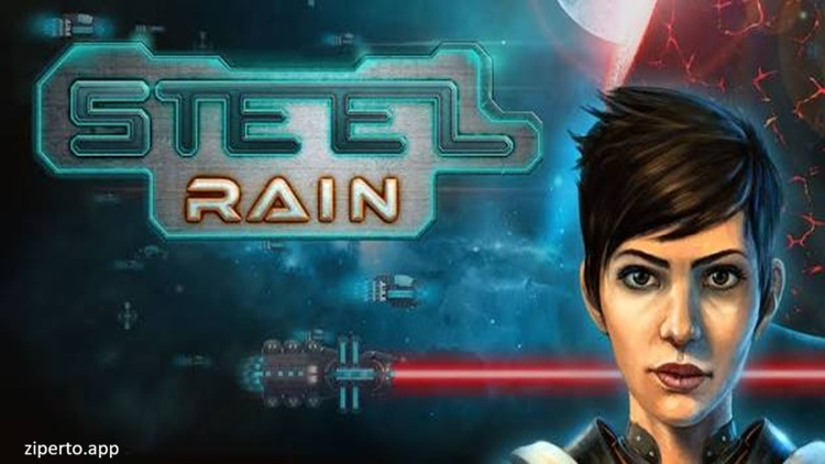 Steel Rain 2026 featuring combat wings battling huge enemy fleets across strategic space missions.