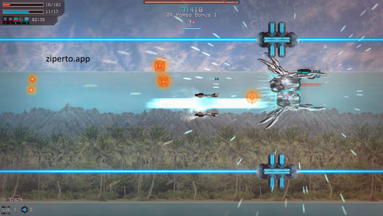 Steel Rain 2026 featuring combat wings battling huge enemy fleets across strategic space missions.