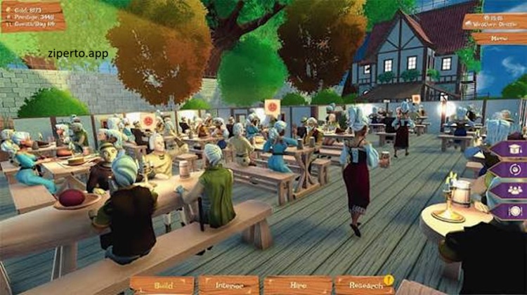 Tavern Owner Simulator 2026 featuring staff, food, drinks and interior customization.