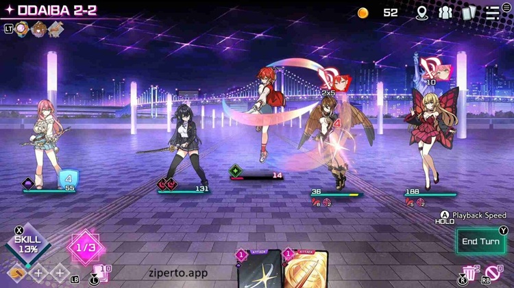 Tokyo Valkyries 2026 showing anime-style warriors preparing for a card battle in Tokyo.