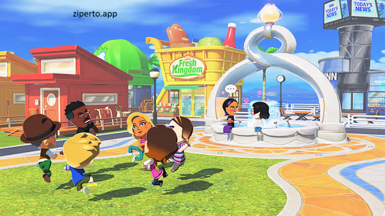 Tomodachi Life: Living the Dream 2026 showing an island with residents, relationships and creative activities.