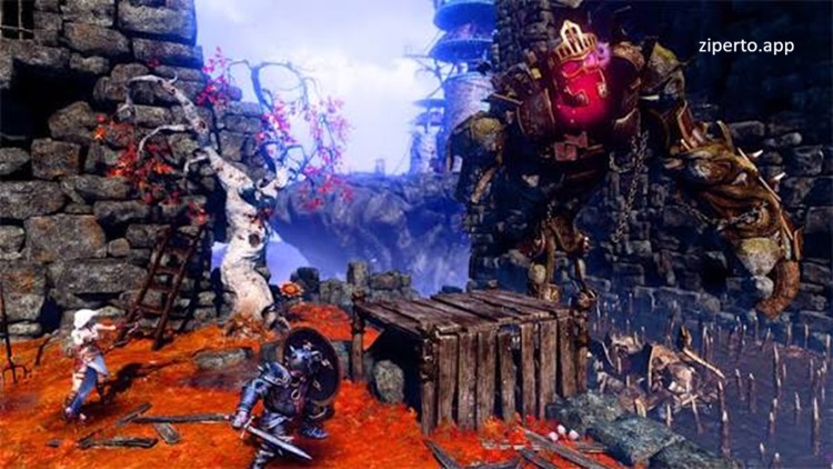 Trine 3: The Artifacts of Power 2026 featuring three heroes, puzzles and magical gameplay.