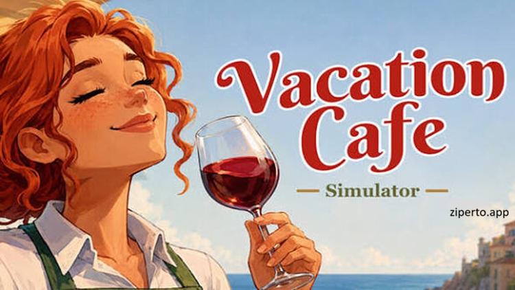 Vacation Cafe Simulator 2026 featuring a cozy Italian cafe, cooking and restaurant management.