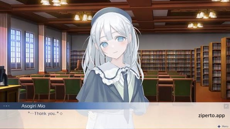 Whispers of Winter Blossom 2026 featuring a silver-haired girl, academy life and seasonal scenery.