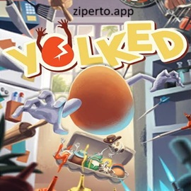 YOLKED 2026 egg character climbing and swinging through obstacles in a physics-based platforming game.