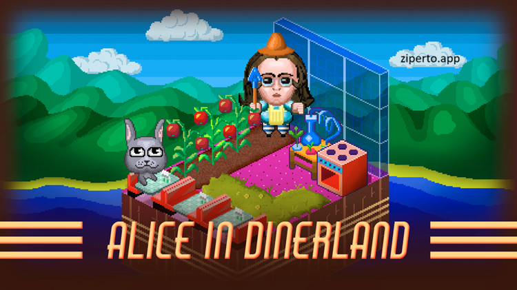 Alice In Dinerland 2026 characters inside a whimsical fantasy diner.