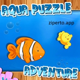 Aqua Puzzle Adventures 2026 featuring colorful underwater animal puzzles.