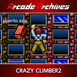 Arcade Archives Crazy Climber2 2026 character climbing skyscrapers while avoiding obstacles.