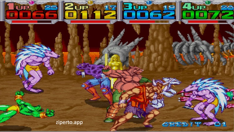 Arcade Archives Metamorphic Force 2026 heroes fighting monsters in a classic arcade beat 'em up.