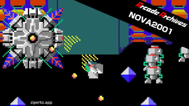 Arcade Archives NOVA2001 2026 spaceship battling enemy forces in a retro shooter