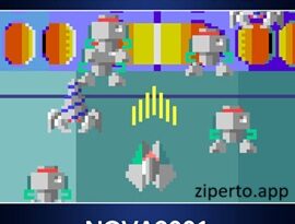 Arcade Archives NOVA2001 2026 spaceship battling enemy forces in a retro shooter