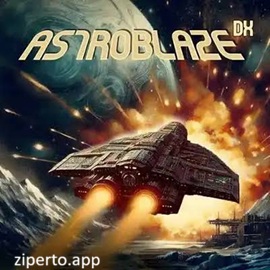 Astroblaze DX 2026 spacecraft blasting enemy waves in a colorful arcade shooter.