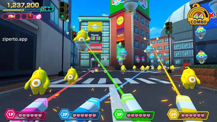 Bang! Bang! Bandits 2026 featuring arcade shooting action and enemy encounters across vibrant stages.