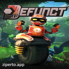 Defunct 2026 features a small robot speeding through landscapes with challenging obstacles.