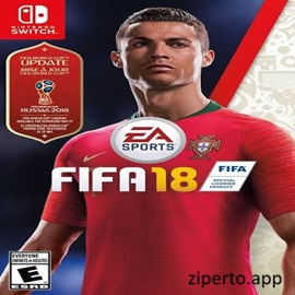 FIFA 18 features football teams competing on a pitch with realistic kits and match action.