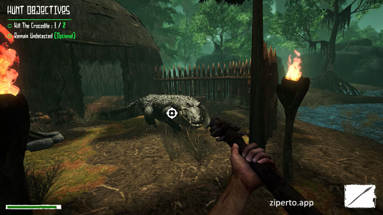 Far Primal Survival 2026 showing hunter tracking wild animals through a rugged natural environment.