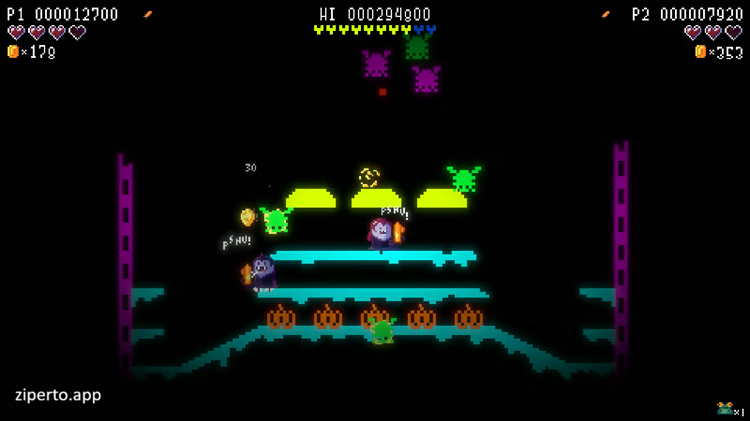 Flora & Fang: Guardians of the Vampire Garden 2026 protect pumpkin garden from insects in this action game.