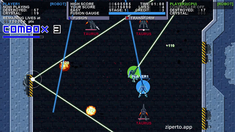 Gemini Arms 2026 featuring spaceships and colorful arcade shooting action.