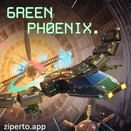 Green Phoenix 2026 showing futuristic spacecraft navigating a 3D environment during space combat.