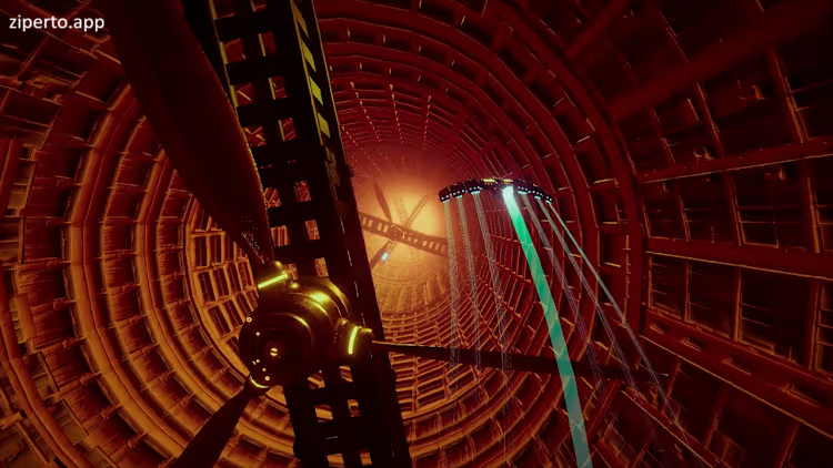 Green Phoenix 2026 showing futuristic spacecraft navigating a 3D environment during space combat.