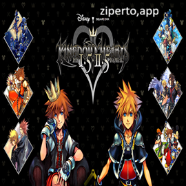 KINGDOM HEARTS HD 1.5+2.5 ReMIX 206 characters exploring a magical world.