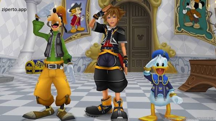 KINGDOM HEARTS HD 1.5+2.5 ReMIX 206 characters exploring a magical world.