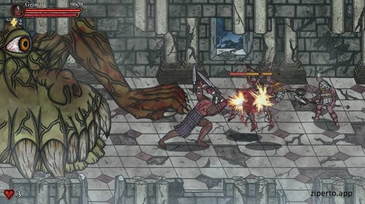 Kings Blade warriors battling enemies in a fantasy stage.