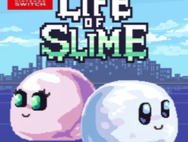 Life of Slime 2026 showing a small slime character in a colorful fantasy setting.